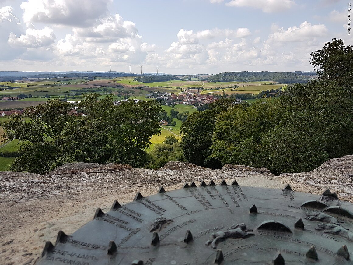 Blick von der Ruine (Oberscheinfeld, Steigerwald)