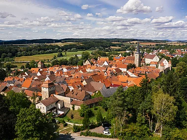 Panoramablick über Seßlach (Seßlach, Coburg.Rennsteig)