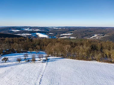 Spessartblick Schneelandschaft (Spessart-Mainland)