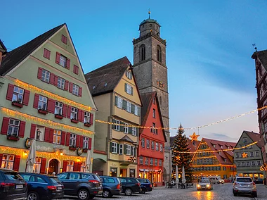 Weihnachtliche Stadtansicht (Dinkelsbühl, Romantisches Franken)