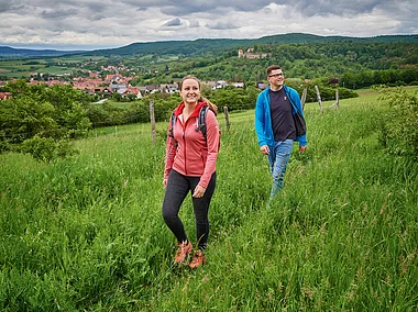 Abwechslungsreiche Wanderwege um die Burgruine Königsberg i.Bay. (Königsberg/Hassberge)