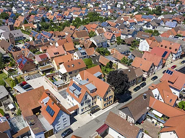 Rathaus von oben (Niedernberg, Spessart-Mainland)