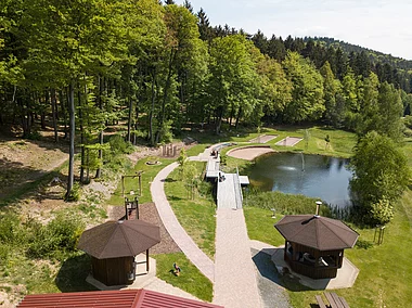 Blick auf die Freizeitanlage OT Wildensee (Eschau, Spessart-Mainland)