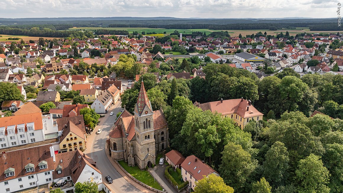 Blick von oben (Neuendettelsau, Romantisches Franken)