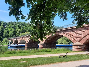 Main mit Alter Mainbrücke (Marktheidenfeld, Spessart-Mainland)